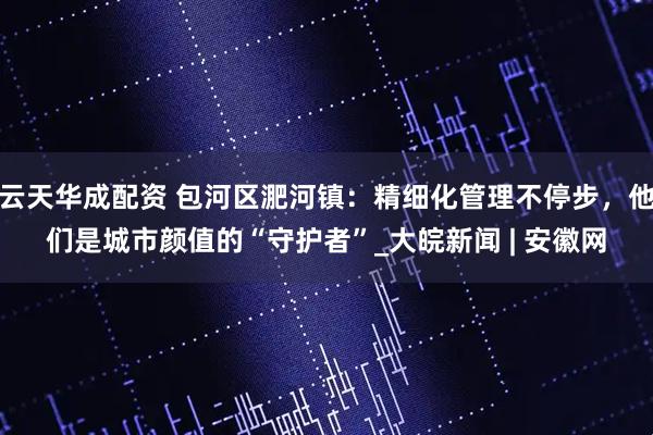 云天华成配资 包河区淝河镇：精细化管理不停步，他们是城市颜值的“守护者”_大皖新闻 | 安徽网